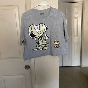 Peanuts Gray Mummy Snoopy T-Shirt
